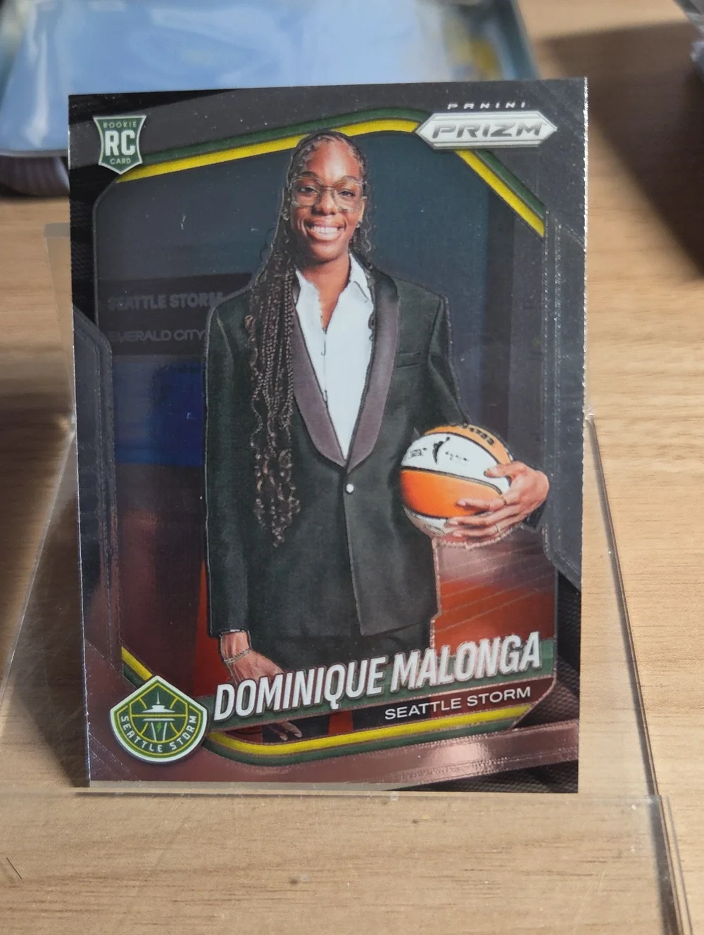2025 Panini Prizm Dominique Malonga Basketball Card - Black, White, Orange